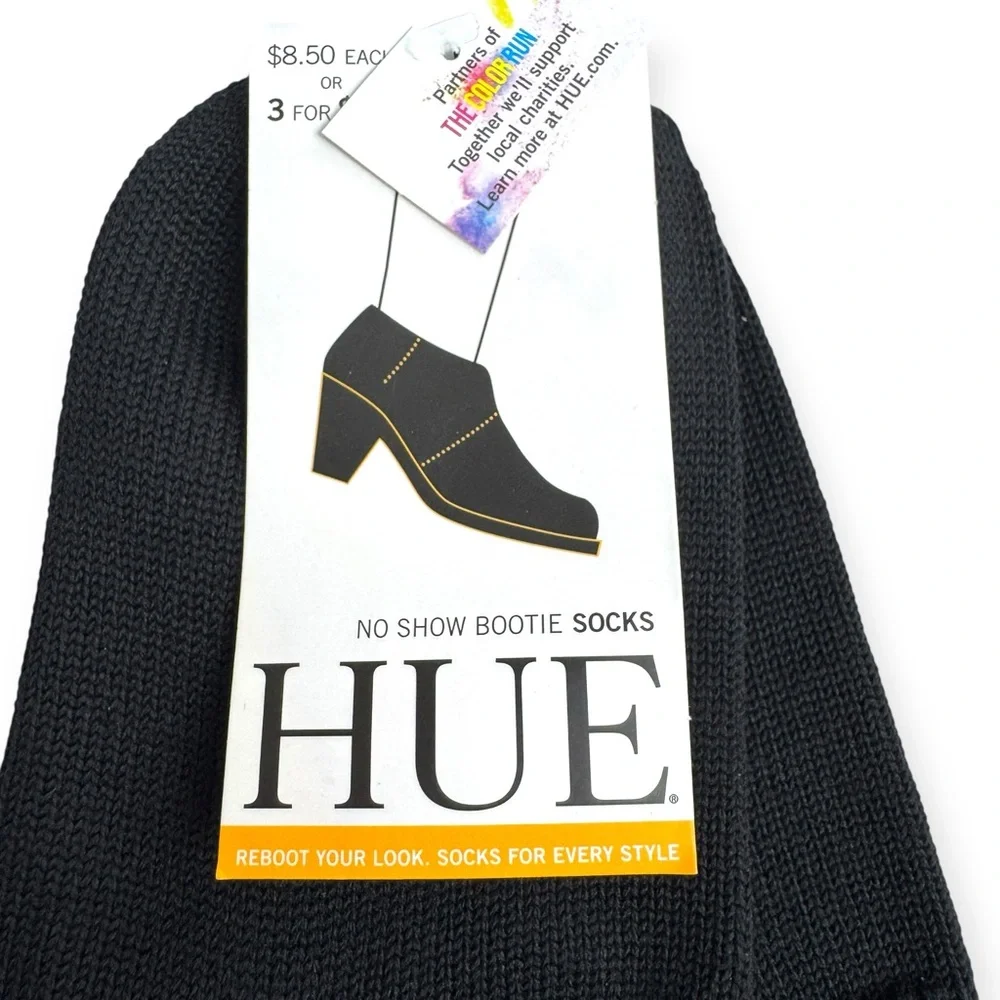 Hue‎ No Show Bootie Socks Black 1 Pair